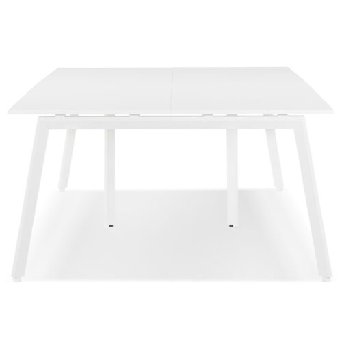 Bureau reunion AMADEUS bois et metal blanc 280x140 cm 2