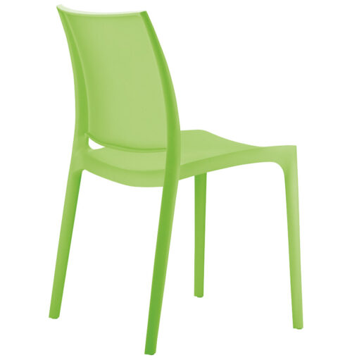 Chaise ENZO design en plastique vert citron 2