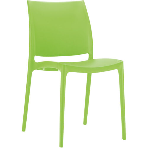 Chaise ENZO design en plastique vert citron