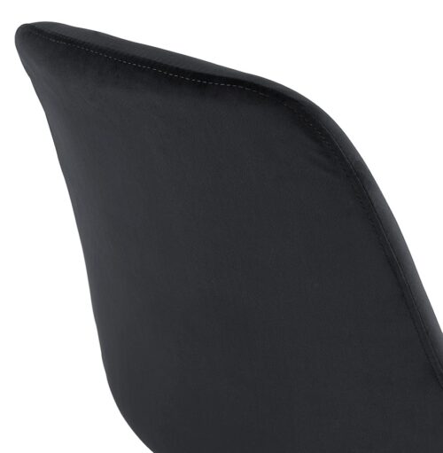 Chaise JOE velours noir bois noir 2