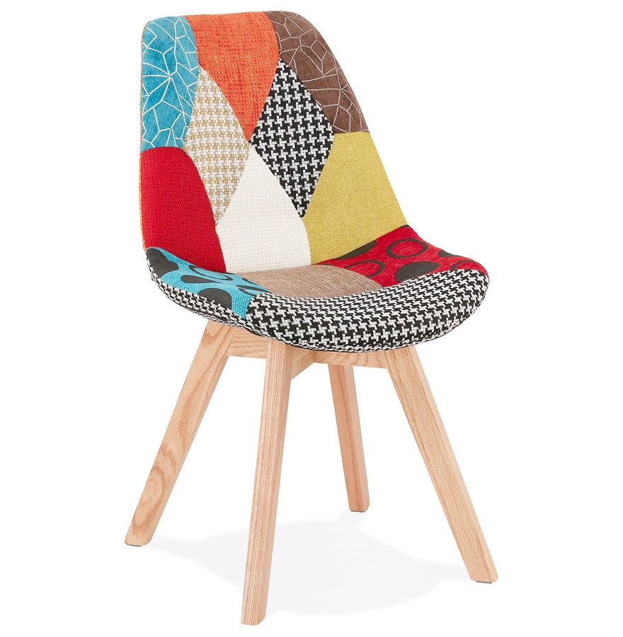 Chaise PATCHY design en tissu patchwork