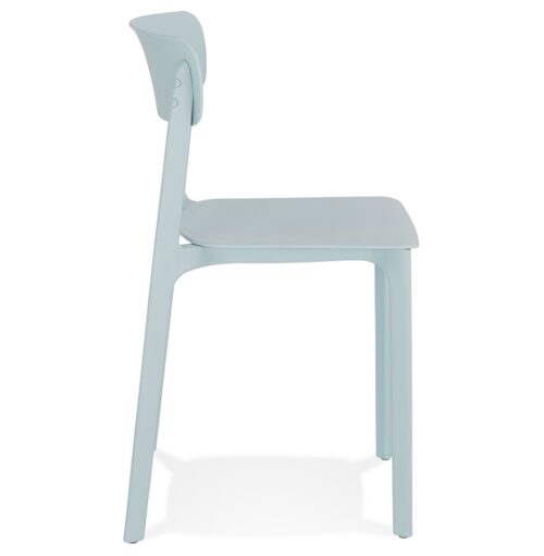 Chaise TROPICAL empilable interieurexterieur en plastique bleu pastel 2