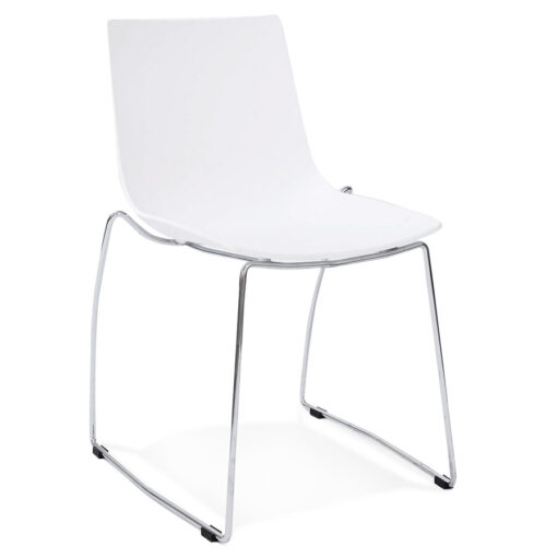 Chaise blanche design TRENO en plastique