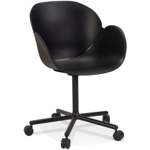 Chaise de bureau ORION noire avec accoudoirs