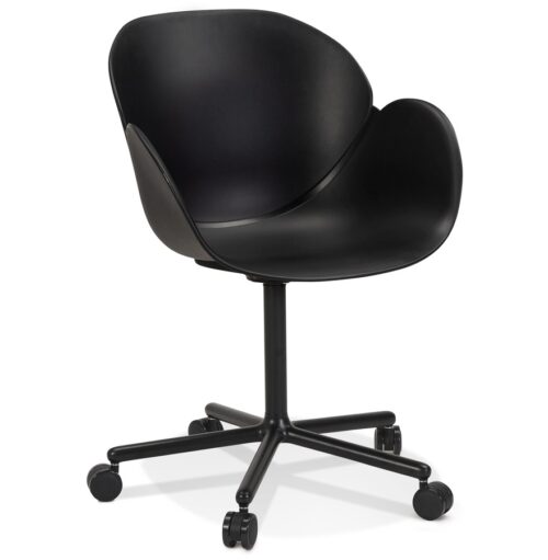 Chaise de bureau ORION noire avec accoudoirs