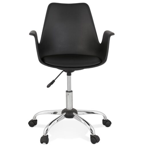 Chaise de bureau TRIP noire avec accoudoirs Design chic 1