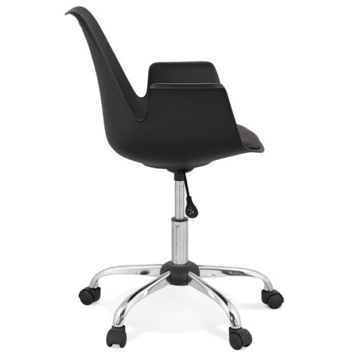 Chaise de bureau TRIP noire avec accoudoirs Design chic 2