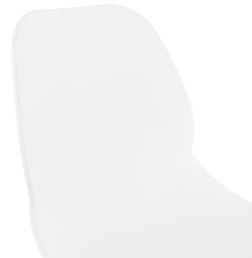 Chaise de bureau blanche a roulettes NADIA 2