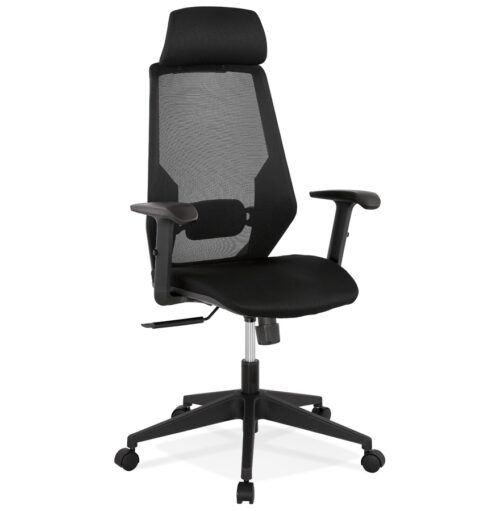 Chaise de bureau ergonomique noire VEKTOR - Design optimal