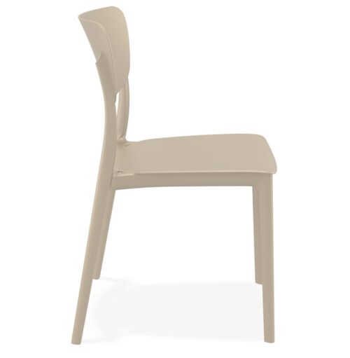 Chaise de cuisine OMA taupe en plastique 2