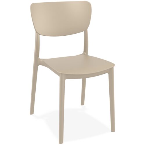 Chaise de cuisine OMA taupe en plastique