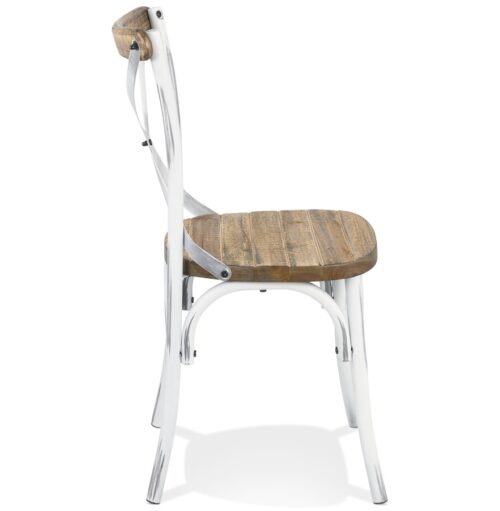 Chaise de cuisine en bois RANCH Noyer vieilli 2