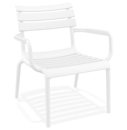 Chaise de jardin AROMA en plastique blanc