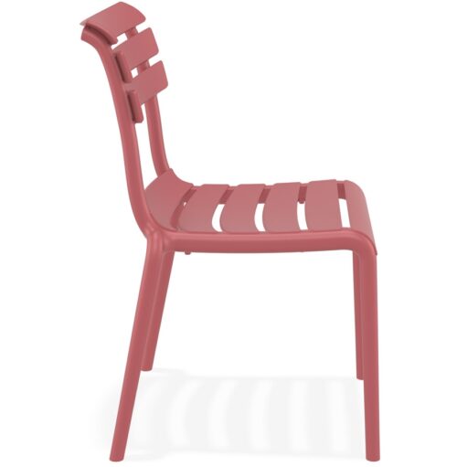 Chaise de jardin CHALA rouge en plastique 2