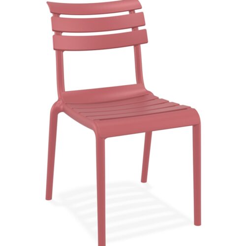 Chaise de jardin CHALA rouge en plastique