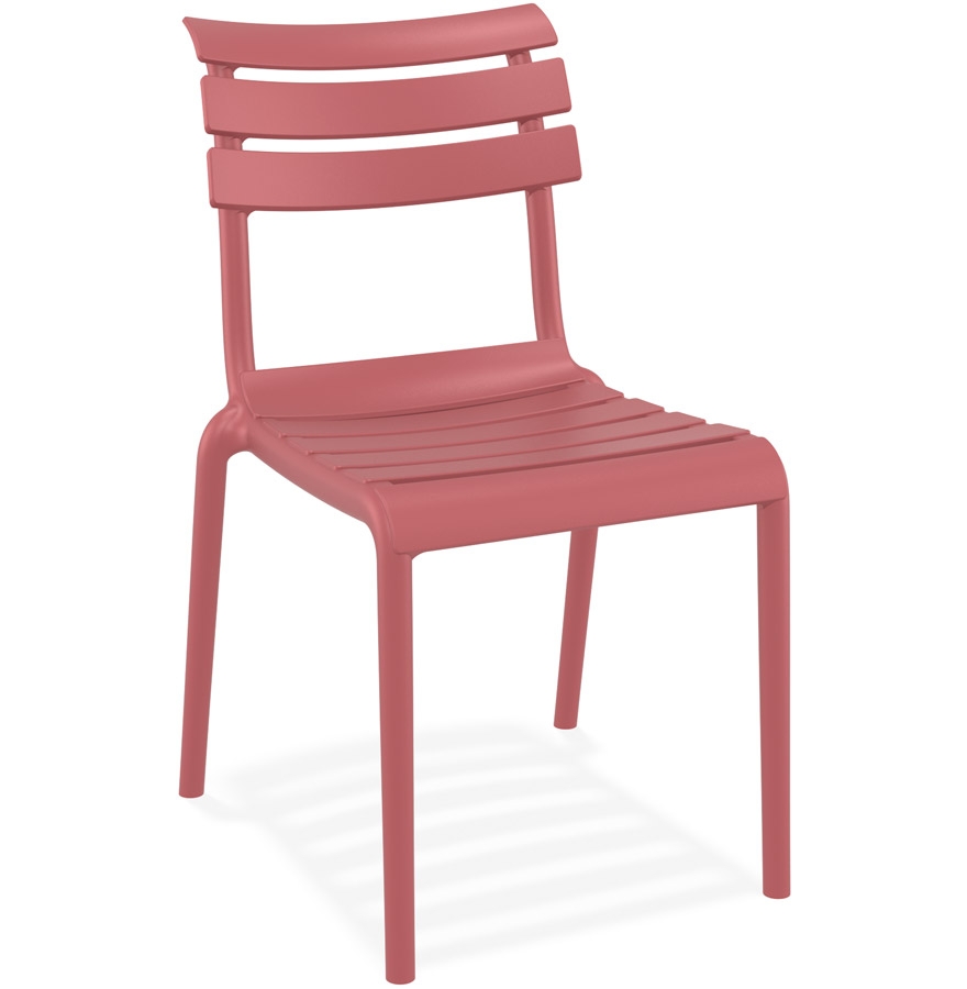 Chaise de jardin CHALA rouge en plastique