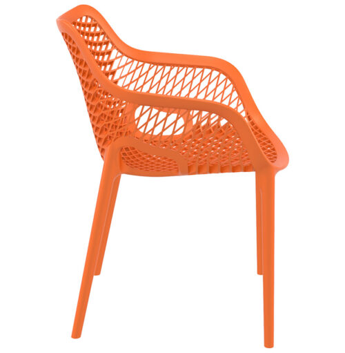 Chaise de jardin SISTER orange en plastique pour terrasse 1