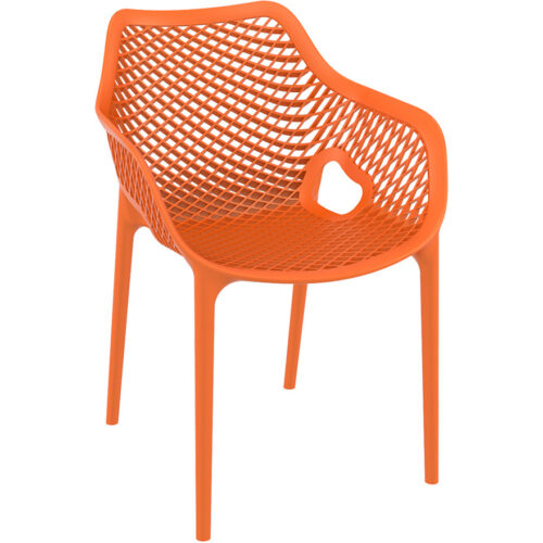 Chaise de jardin SISTER orange en plastique pour terrasse