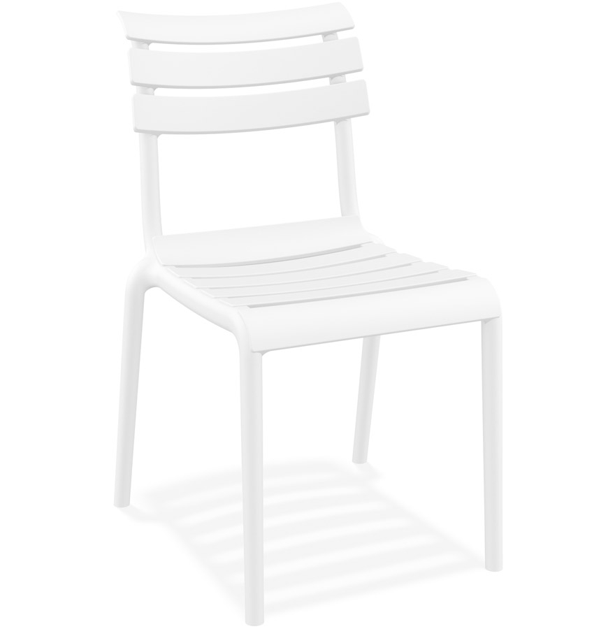 Chaise de jardin blanche en plastique CHALA