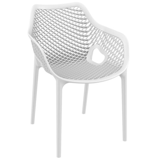 Chaise de jardin en plastique blanc SISTER 2