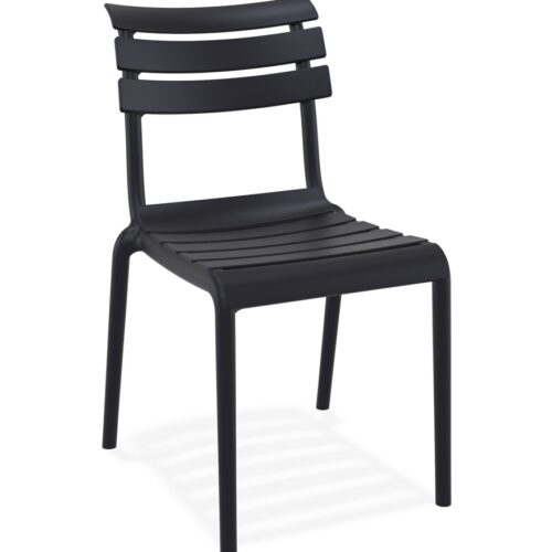 Chaise de jardin noire en plastique CHALA