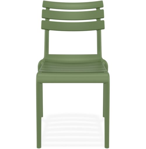 Chaise de jardin vert CHALA en plastique 1