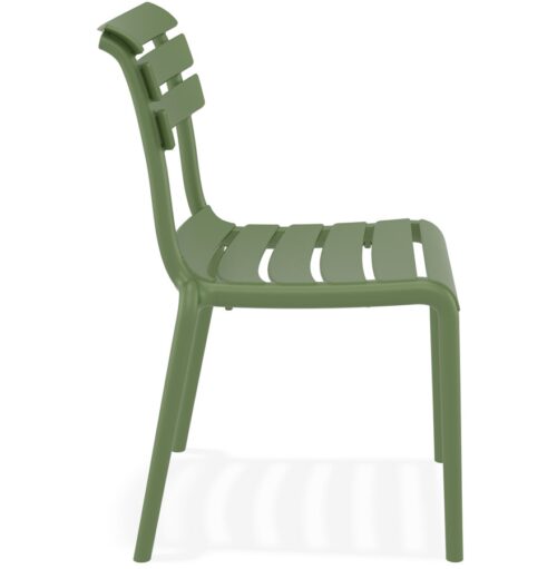 Chaise de jardin vert CHALA en plastique 2