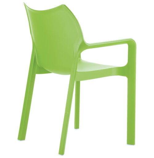 Chaise de terrasse design VIVA verte en plastique 1