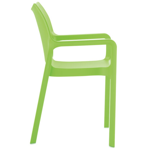 Chaise de terrasse design VIVA verte en plastique 2