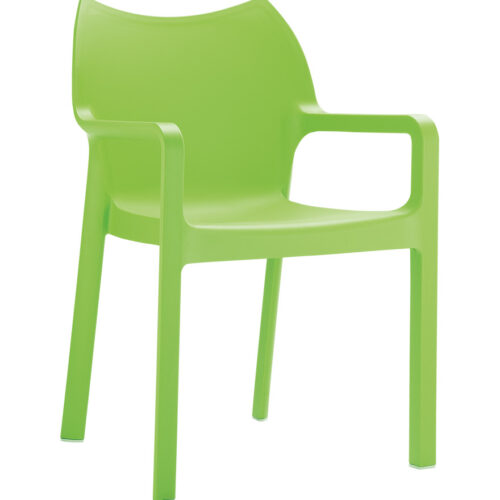 Chaise de terrasse design VIVA verte en plastique