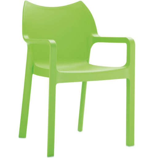 Chaise de terrasse design VIVA verte en plastique