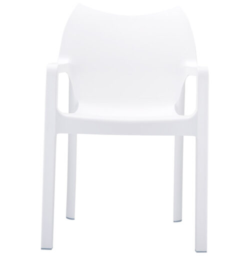 Chaise de terrasse design blanche VIVA en plastique 1