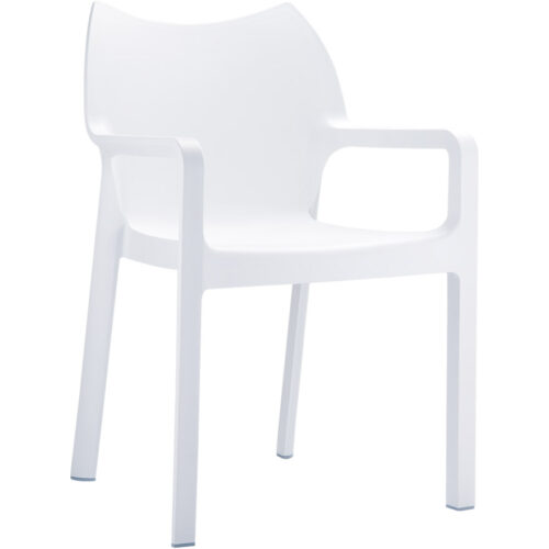 Chaise de terrasse design blanche VIVA en plastique