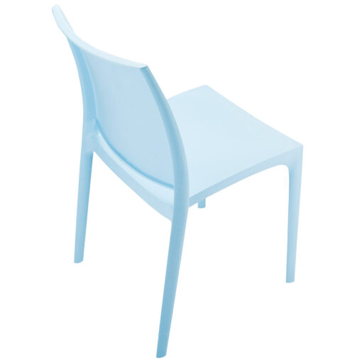 Chaise design ENZO bleue en plastique 2