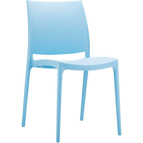 Chaise design ENZO bleue en plastique