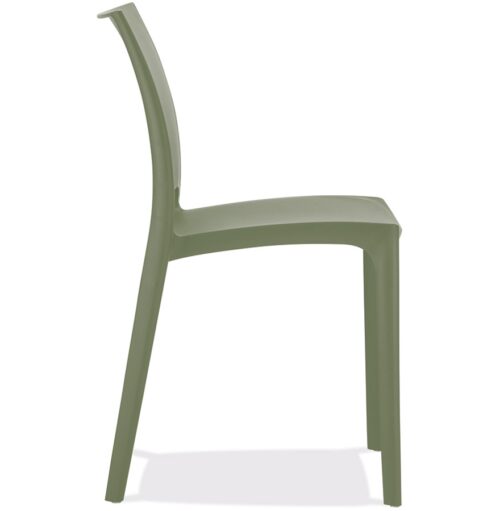 Chaise design ENZO vert fonce en plastique 2