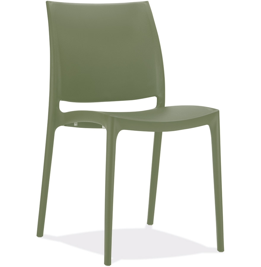 Chaise design ENZO vert foncé en plastique