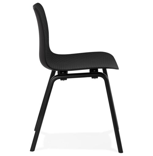 Chaise design PACIFIK noir bois noir 2