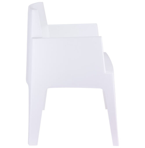 Chaise design blanche PLEMO en plastique 1