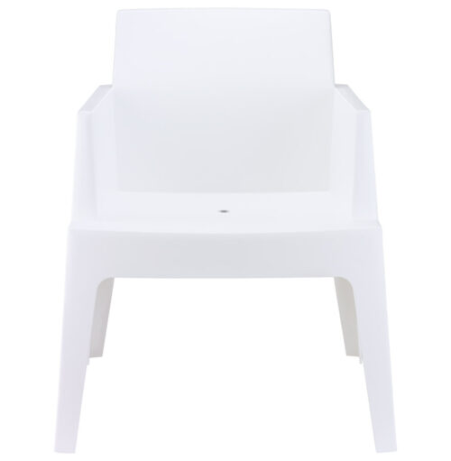 Chaise design blanche PLEMO en plastique 2