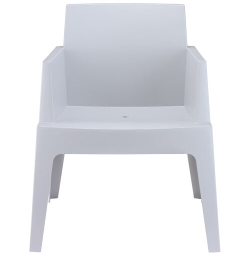 Chaise design en plastique gris clair PLEMO 2