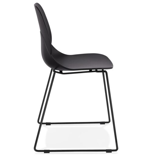 Chaise design noire NUMERIK metal noir 2