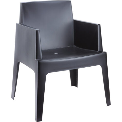 Chaise design noire PLEMO en plastique