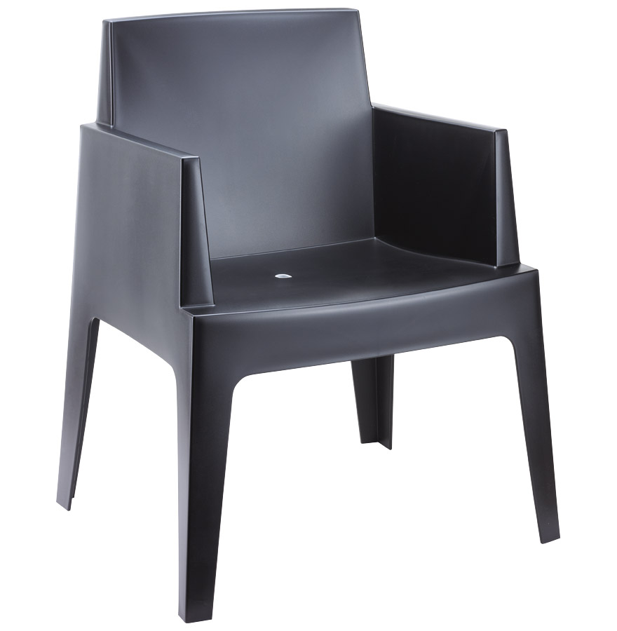 Chaise design noire PLEMO en plastique