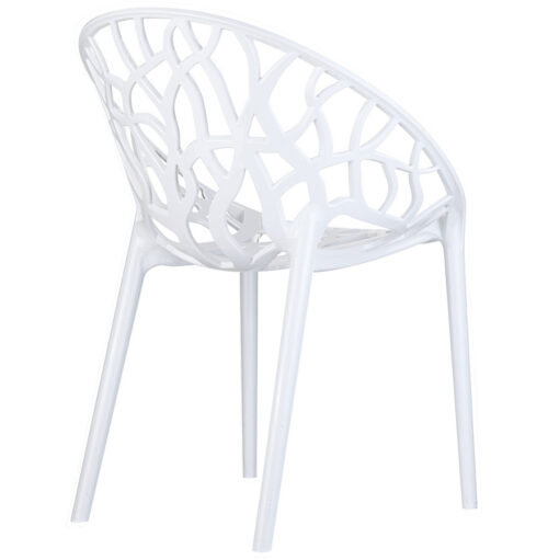 Chaise moderne blanche GEO en plastique 1