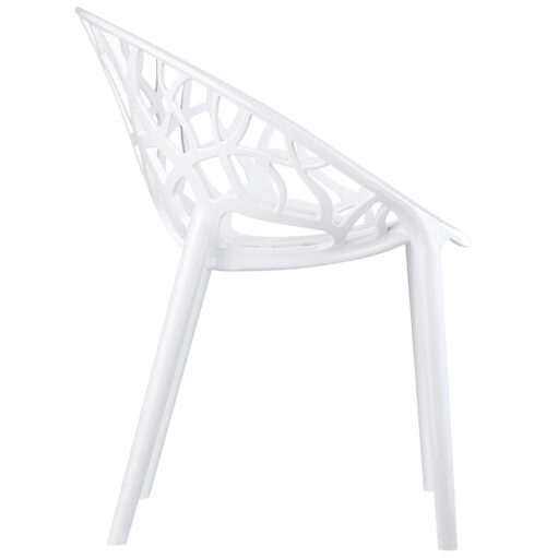 Chaise moderne blanche GEO en plastique 2