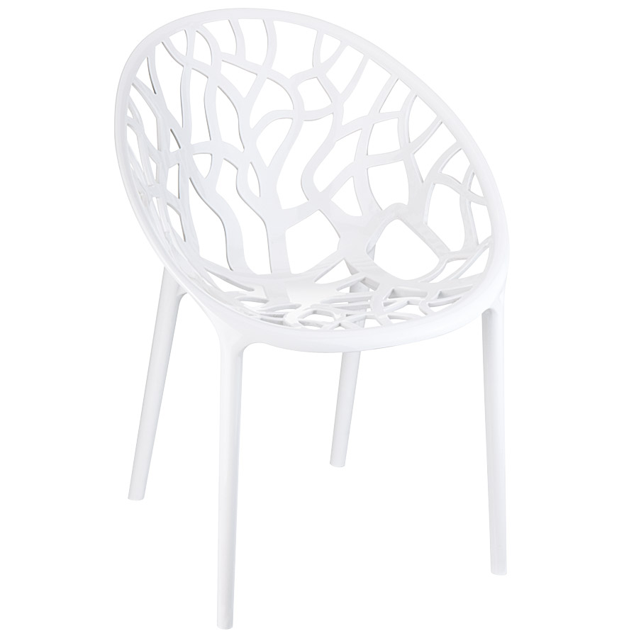 Chaise moderne blanche GEO en plastique