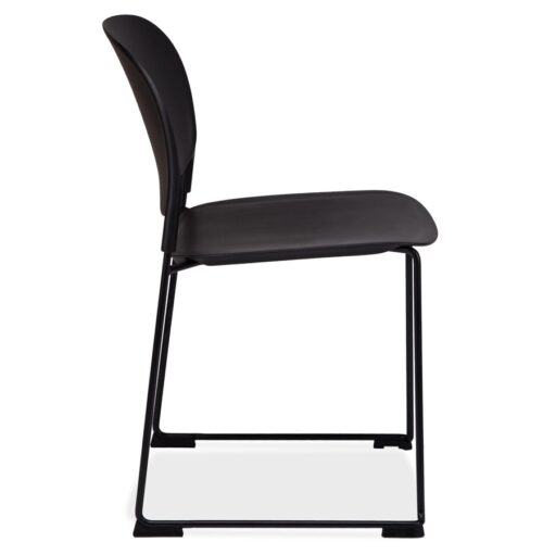 Chaise noire PILA plastique et metal 2