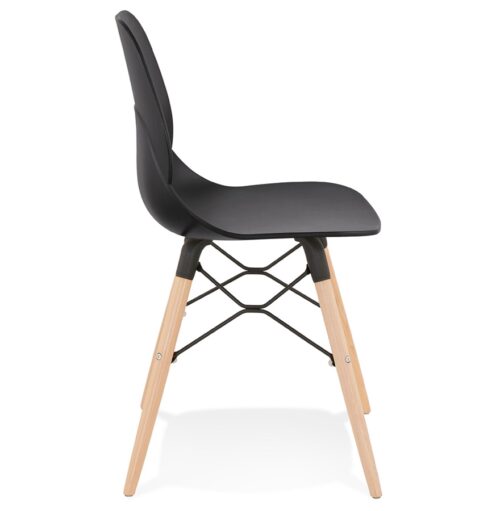 Chaise noire design EPIK scandinave 2