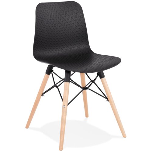 Chaise noire design scandinave TONIC